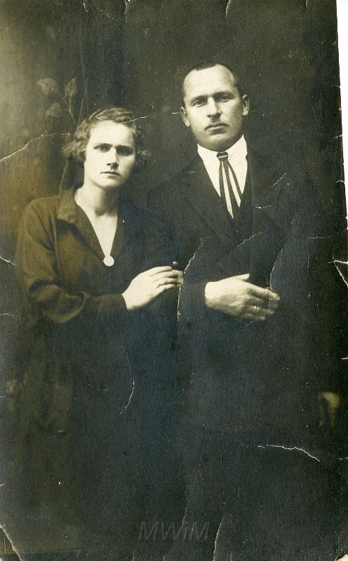 KKE 4002.jpg - Anna (Kluk) i Napoleon Niedroszlańscy, lata 20/30-te XX wieku.